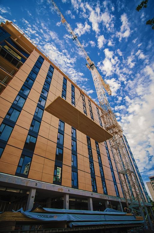 TallWood House at Brock Commons, Vancouver, Canada, by Fast + Epp. Photo: Seagate Structures. 