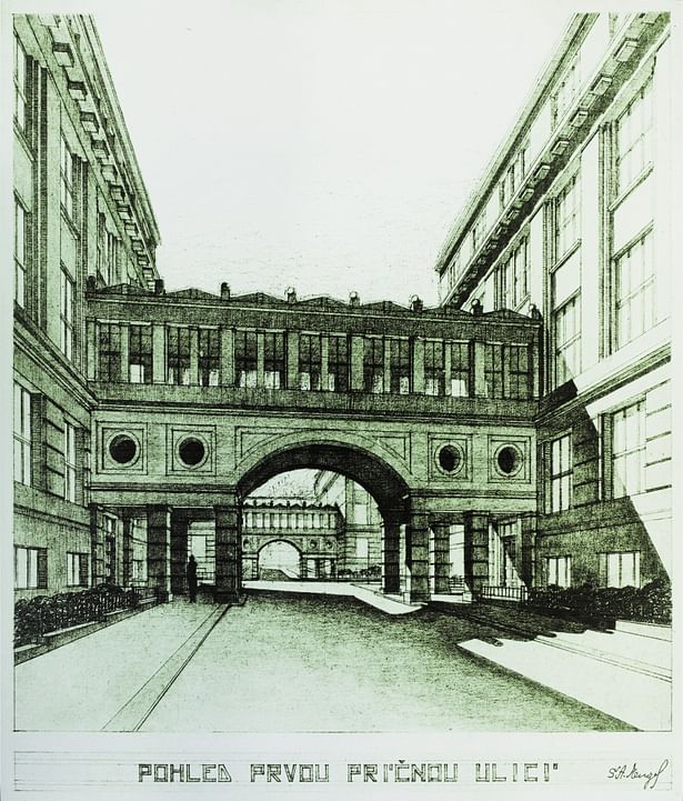 Original bridge design, 1936 Antonín Engel