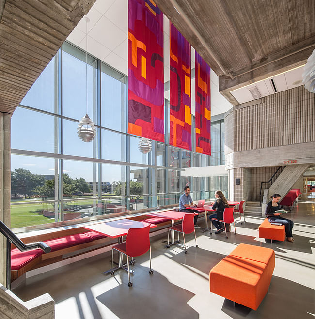 Claire T. Carney Library Addition & Renovation, University of Massachusetts Dartmouth, North Dartmouth, MA by designLAB architects; Associate Architect Austin Architects. Photo © Jonathan Hillyer 