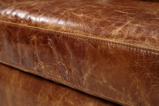 Kent & Ross Vintage 1960 Scandinavian Leather Sofa