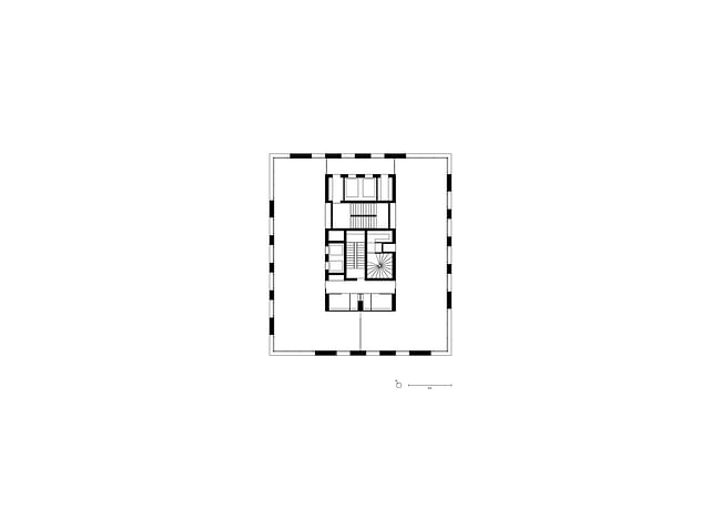 The mixed-use building. Image courtesy David Chipperfield Architects