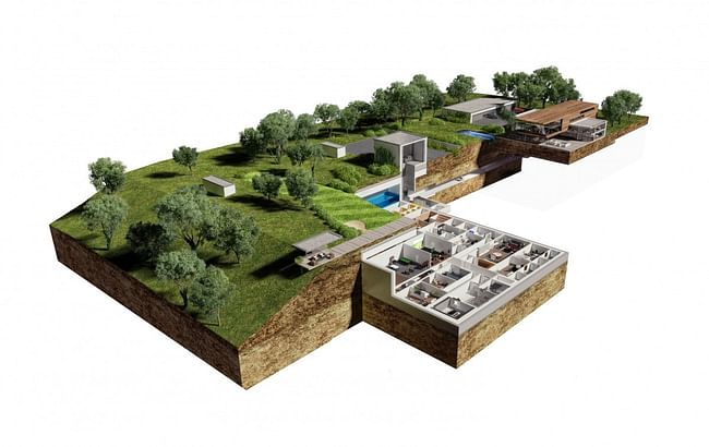 Terrain cut of The Oppidum shelter. (Image via forbes.com)