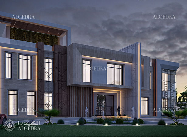 Modern villa exterior and landscape design