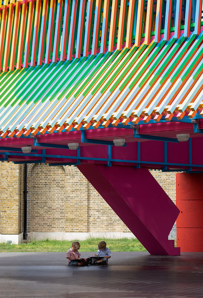 The Colour Palace (view from exterior) in London, UK by Yinka Ilori and Pricegore; Main Contractor Design Partner - Raskl; Photo by Adam Scott