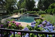 A Pool with a Perennial Garden 