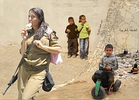 Life and Death Collage - Children of Isreal and Palestine (Photoshop)