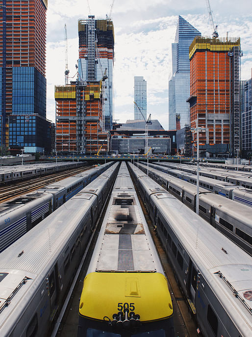 New York City is the world's second most expensive city to build in. Shown here: Hudson Yards under construction. 