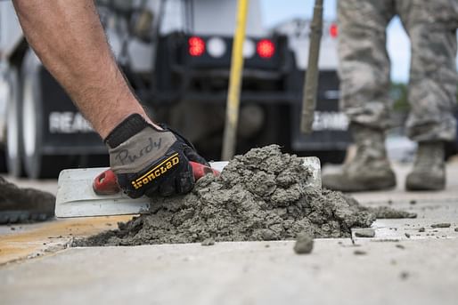 Researchers at UCLA are working on creating carbon-sequestering cement. Image courtesy of the United States Air Force. 