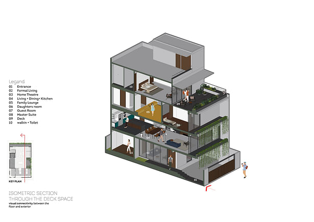 isometric sectional view