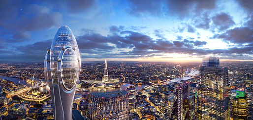 London's mayor has rejected municipal approval for Foster + Partner's Tulip tower. Image courtesy of Foster + Partners.