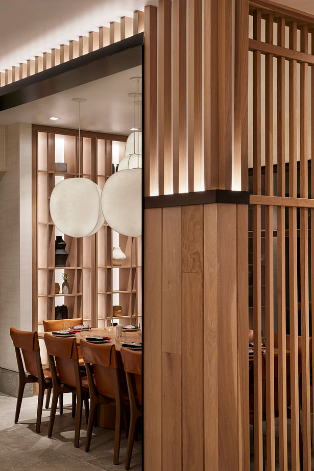 The private dining room at Makoto Vail (photo by Noah Webb)
