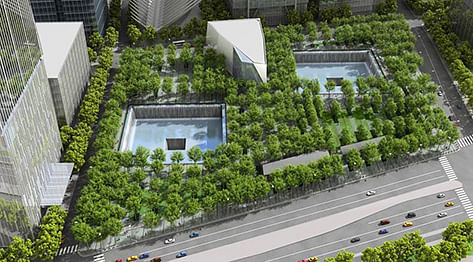 9-11 Memorial. Photo is courtesy of PWP Landscape Architecture.