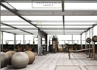 Elevating Fitness: Antonovich Group's Spacious Gym Interior Design