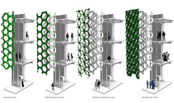 University of Florida Graduates Mani Karami​ and​ Drew Kauffman ​​​Create Photobioreactor Facade Systems for Algae Architecture