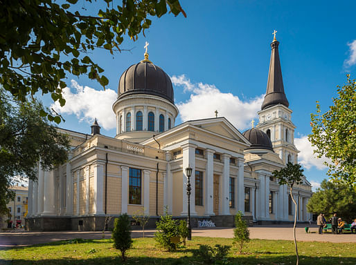 The Transfiguration Cathedral in Odesa as it appeared in September 2019. A Russian missile attack severely damaged the cathedral on July 23, 2023. Image: Konstantin Brizhnichenko via Wikimedia Commons (CC BY-SA 4.0 Deed)
