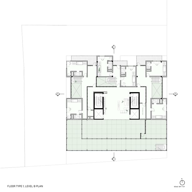 Floor Type 1 Level B Plan