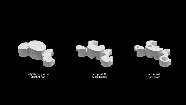 The units are transformed to create one single building mass by the montage process. 