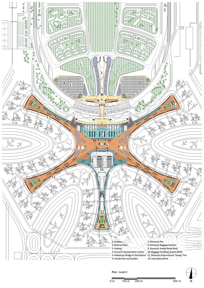 Plan - Level 2. Courtesy of Zaha Hadid Architects.