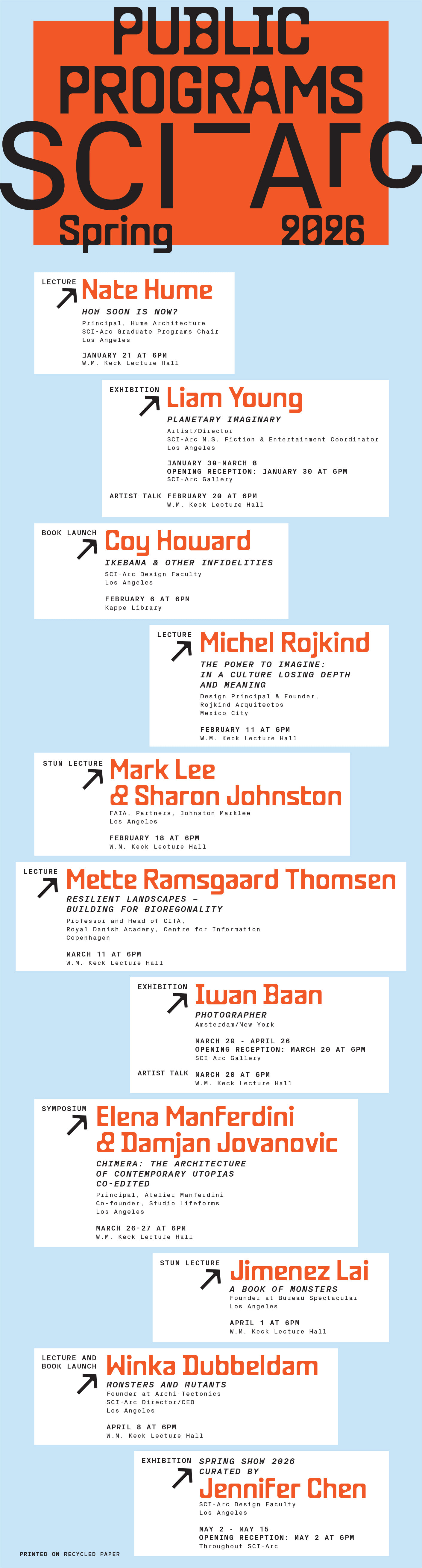 Get Lectured: SCI-Arc, Spring '26 | News | Archinect