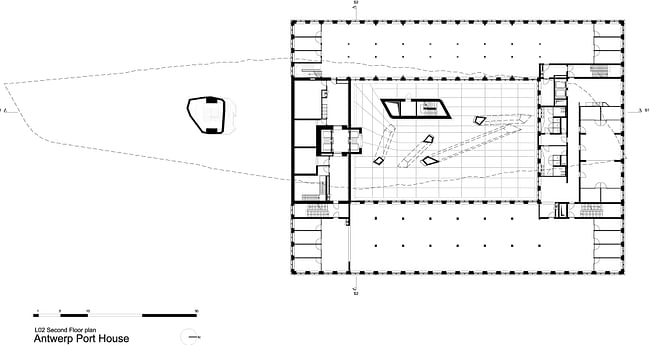 Plan: Level 2. Image courtesy of Zaha Hadid Architects.