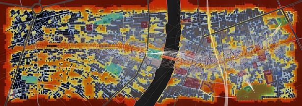 The drawing shows the radiation exposure, carbon monoxide emission, ambient noise, and humidity level.