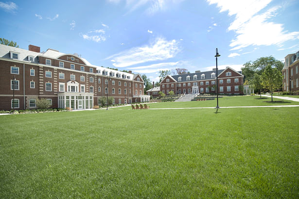 Park Manor Central (left), South (right) and the redesigned quadrangle