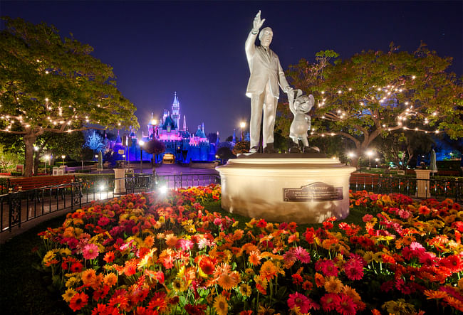 The Walt Disney Company is currently hiring! Pictured: Partners Statue of Walt Disney with Mickey Mouse at Disneyland. Photo via disneytouristblog.com