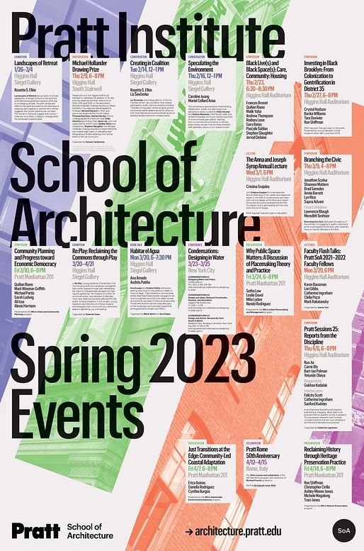 Lecture poster courtesy of Pratt Institute School of Architecture.