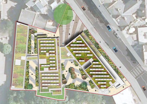 Davis Landscape Architecture Ravenscout House London Student Accommodation Landscape Rendered Masterplan