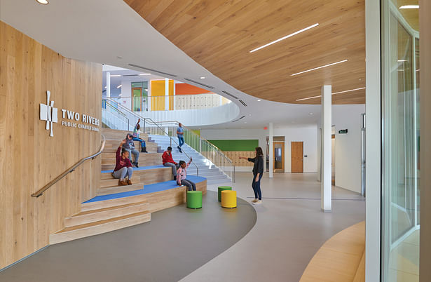 Sitting stairs, lobby. Copyright Hoachlander Davis Photography