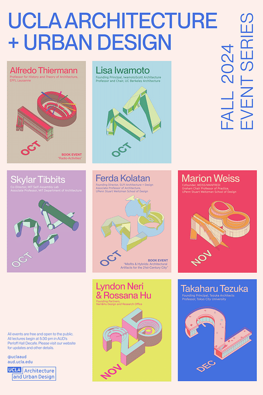 Lecture poster design by Alyssa Tohyama. Courtesy of UCLA Department of Architecture and Urban Design.