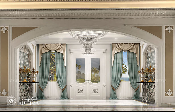Luxurious entrance hall interior