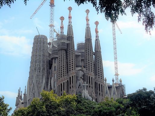 Exterior of the Sagrada Familia in 2018. Image: Wikimedia Commons user Canaan.