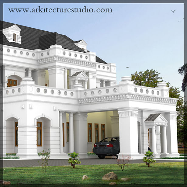 colonial style luxury kerala home design