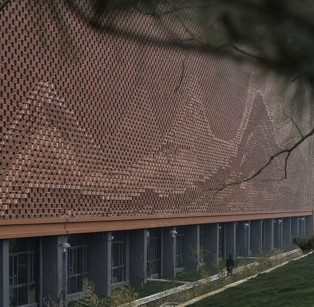 Terracotta brick wall details ©Yao Li