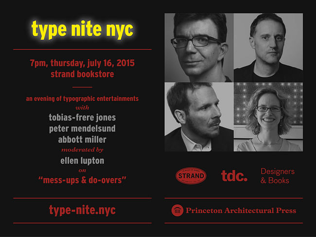 Type Nite NYC. Image courtesy Princeton Architectural Press.