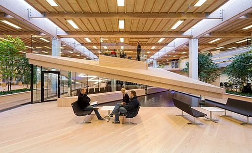 Interior of the new International Business College (IBC) Innovation Factory, designed by schmidt hammer lassen architects