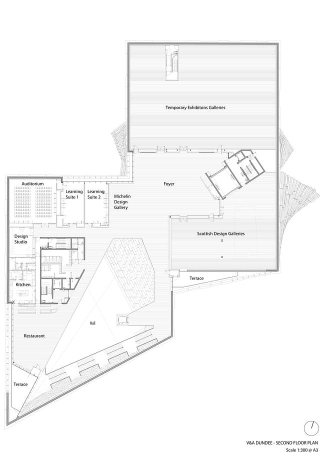 V&A Dundee Galleries Floor plan ©KKAA