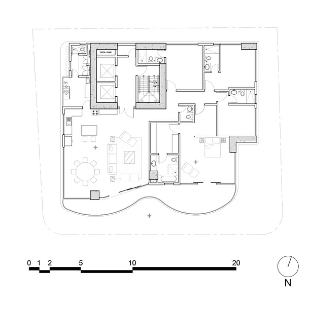 Twelve Luxury Flats typical floor plan