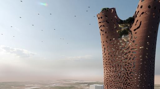 The Tower of Life by BAD - Built by Associative Data. Image courtesy of WAF.