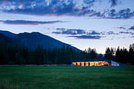 Eco house bermed into a meadow in Washington's Methow Valley