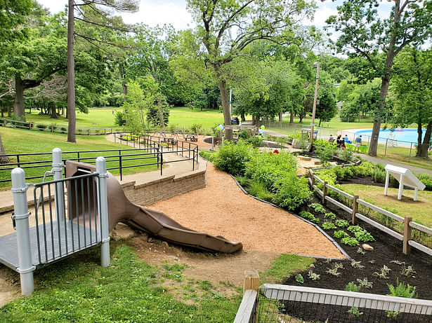 The overall view of Anne Coghlan Play Garden. 