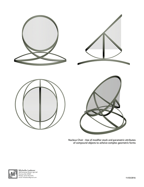 Nucleus Chair - Proposed design for prototype and manufacture.