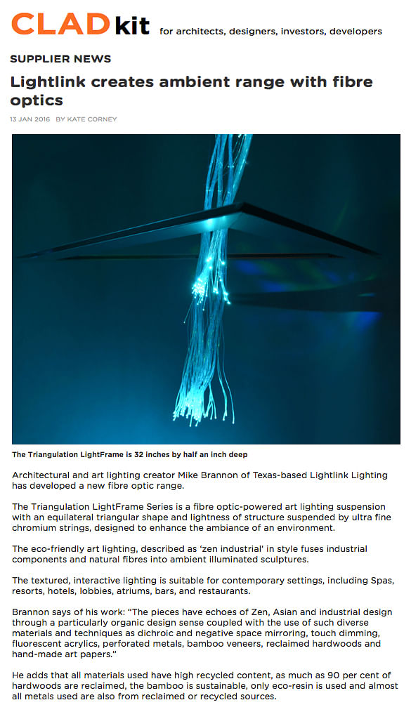 CLAD Mag Lighting Article w/ Triangulation Series lighting