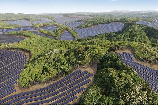 Rendering of the solar power plant in Kagoshima prefecture, image via businessinsider.com.