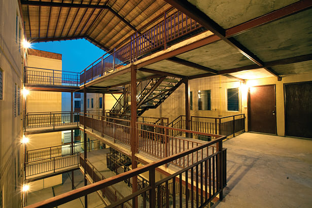 typical apartment stair canopy