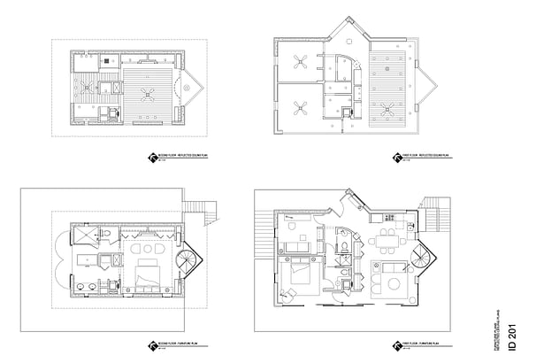 Floor and ceiling plans.