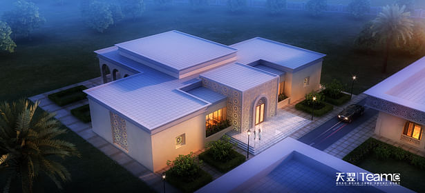 3d rendering-villa