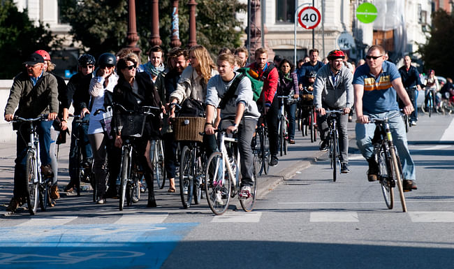 Rush-hour in Copenhagen, the world's #1 bike-friendly city according to an annual ranking. Credit: Wikipedia