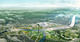 Aerial view of ADEPT's competition-winning concept 'Green Loops City' © ADEPT